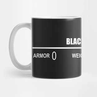 black t shirt Mug